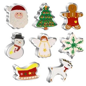 8 pcs Christmas cookie cutters